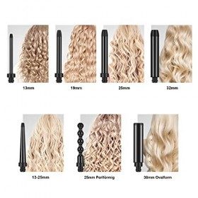 Fer a Boucler 7 En 1, Parwin Pro Beauty Boucleur a Cheveux, Professionnel Appareils Et Outils De Coiffure, Fer a Friser en Cé