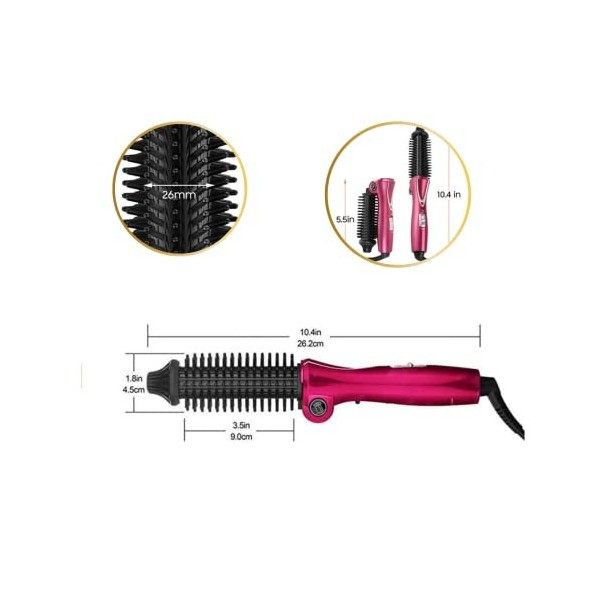 La brosse chauffante ronde tout-en-un pour lisser léquipement de coiffure Loutil de coiffure pour tous les types de cheveux