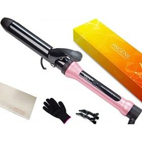 ANGENIL Baguette de fer à friser professionnelle 1 1/4 pouces, igoudi pour cheveux longs, fer à friser de voyage pour cheveux
