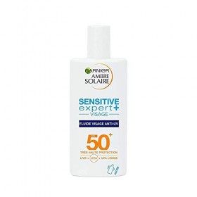 Garnier Ambre Solaire - Fluide Visage Anti-UV - Haute Protection FPS 50+ - Sensitive Expert+ - 40 ml