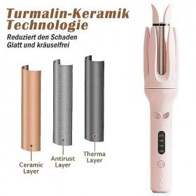 Cheveux Automatique Nouvelle Génération, 32mm Boucleur Automatique, Boudin Boucle Cheveux Avec Trois Réglages de Température,