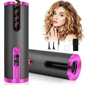 Fer à Boucler Automatique,Boucleur Cheveux 26mm,Boucleur Automatique avec  écran LCD, 4 Niveaux de Température Réglables de 16