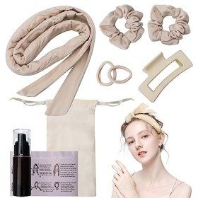 Bigoudis sans chaleur - Pour cheveux moyens et longs - Beige