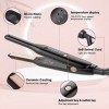 Mini Lisseur Cheveux Court,HyAdierTech 2 en 1 Mini fer à Lisser en Céramique, Petit fer à Lisser Portable 150℃- 210℃, Double 