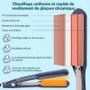 Lisseur Cheveux-Plaques de Céramique Fer a Lisser-PTC Chauffage Fer à Lisser-Professionnel Lisseur Boucleur-température régla