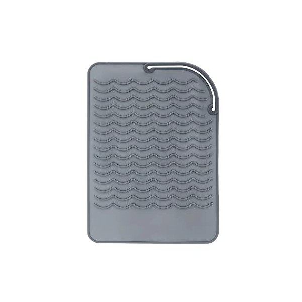 Tapis résistant à la chaleur pour fer à friser, fers plats et fer à lisser, outils de coiffure, 22,9 x 16,5 cm, silicone de q