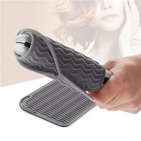 NITAIUN 2 Pcs Tapis de Baguettes de Curling en Silicone Tapis en Résistant à la Chaleur pour fer à Lisser Portable Tapis Anti
