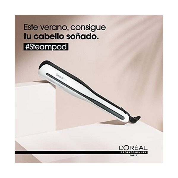 LOréal Professionnel 2en1 Lisseur Vapeur Professionnel Lisse/Forme Wavy Steampod, 3.0 Blanc, 1 Unité, 1 g