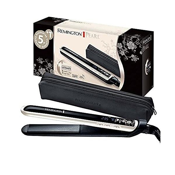 Remington Lisseur Cheveux [Ultra rapide & Glisse facile] Pearl Céramique haute qualité avec éclats de perles, chaleur homogè