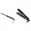 GHD - Curve Thin Wand - Boucleur Noir & Nouveau Styler Max - Lisseur Cheveux Noir 