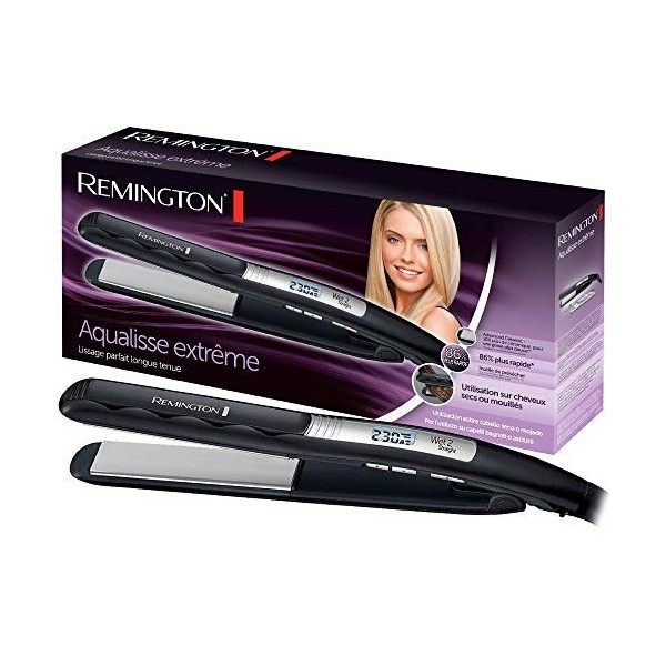 Remington Lisseur Cheveux, Fer à Lisser XL 110mm, Revêtement Advanced Ceramic, Température 140 à 230°C , Ecran LCD, Utilisat