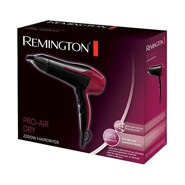 Remington Sèche-cheveux Ionique [Puissance & Brillance] Pro-Air Dry 2200W, Moteur puissant et durable, répartition homogène 