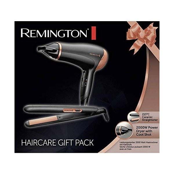 Remington - D3012GP - Sèche-Cheveux 2000W + Fer à Cheveux en Céramique