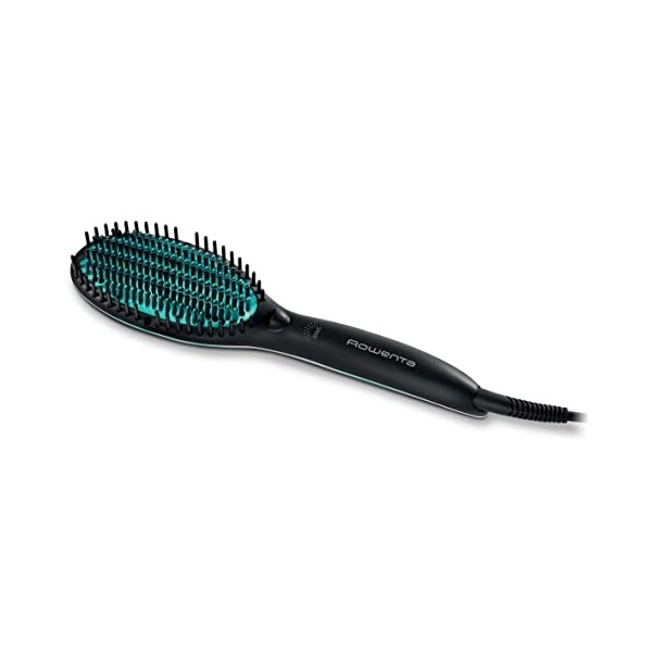 Rowenta Power Straight CF5820F0 Brosse lissante spéciale pour Cheveux très bouclés, avec générateur dions et température rég