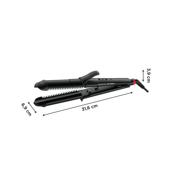 Rowenta Multistyler 3 en 1 Karl Lagerfeld Conic CF451L Multistyler 3 en 1 35 mm : lissage, vagues et boucles, revêtement céra