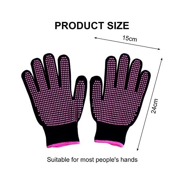 Gant de Coiffure,Gants de Cheveux Professionnels,Gants Thermiques de Salon,Pour Coiffure,Professionnel,Outils De Coiffure,Out