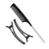 BADLON Peigne Ensemble 3 pièces – Peigne Cheveux Antistatique Hommes - Peigne a Queue Fibre de Carbone Tout Type de Cheveux- 