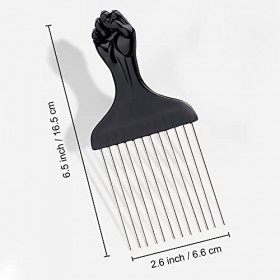 Peigne Afro en Métal, Peigne Cheveux Africain, Peigne en Métal Afro Pick, Pick Cheveux à Dents Larges, Brosse Cheveux Bouclés