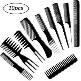 10 Pièces Peigne Salon Coiffure, Peigne en Fibre de Carbone Peigne Professionnel Coiffure Anti-Statique pour Salon Coiffure B