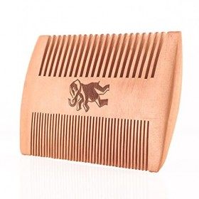 Peigne à barbe «ULTRA-LÉGER» de Camden Barbershop Company ● En Bois de Poirier ● Pour lEntretien et le Soin de Barbe