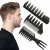 Peigne Homme Pour Coiffure, NOCHME Professionnel Peignes Dents Larges Pour Coiffure Plaquées En Arrière, Antistatique Peigne 