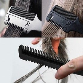 2pcs Peigne Rasoir Peigne de Coupe Professional Tondeuse Rasoir pour la Maison et le Bricolage 10 x Lames Coupe de Cheveux 