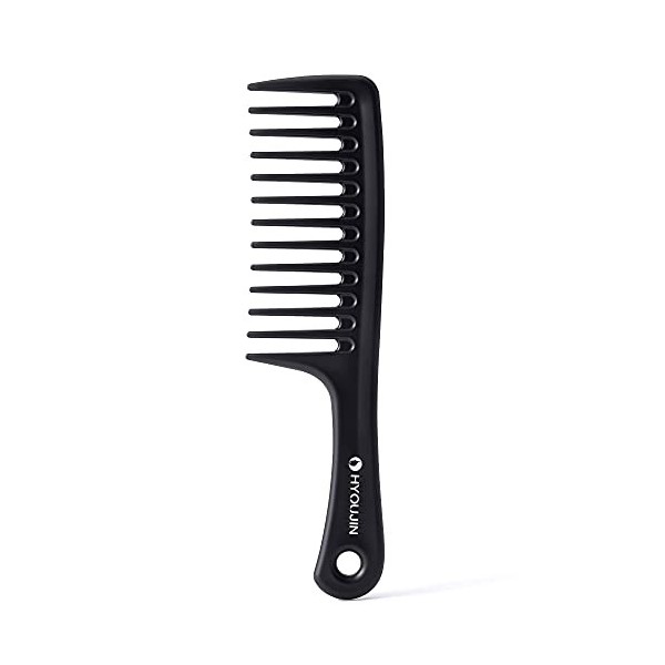 HYOUJIN Lot de 2 peignes à dents larges pour cheveux secs ou mouillés - Pour femme et homme - Brosse à cheveux pour cheveux n