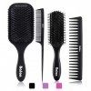 Balon Lot de 4 brosses à cheveux et peigne à cheveux pour homme et femme Excellent sur cheveux mouillés ou secs Pas de nœuds 