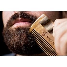 Striking Viking Barbe en bois Peigne & Case Poche brun