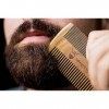 Striking Viking Barbe en bois Peigne & Case Poche brun