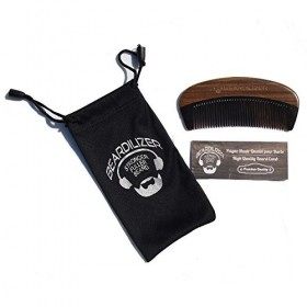 Beardilizer Peigne à barbe 100% corne de buffle naturelle, 1 pièce