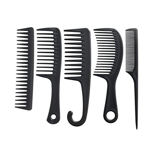 Peigne à dents larges et grand peigne démêlant pour cheveux, brosse à cheveux durable pour un meilleur coiffage et un soin pr