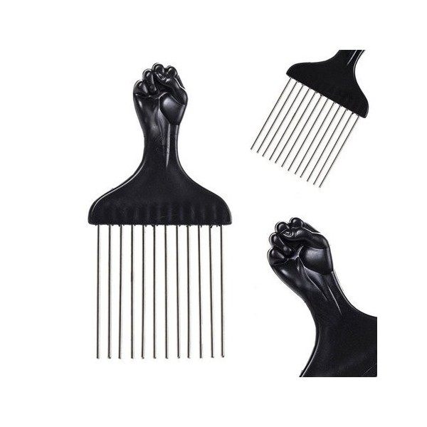 Peigne à cheveux afro, brosse bouclée en plastique, peigne antistatique pour coiffeur