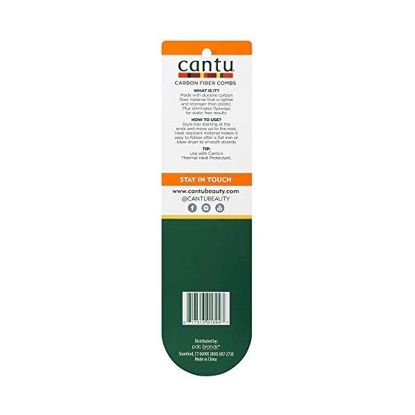 Cantu Carbon Heat Resistant Comb Set