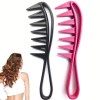 Peigne Cheveux Dent Large Pour Démêlant Cheveux Bouclés, Lisses, Frisés, Afro, Barbe Antistatique, Résistant À La Chaleur Apt