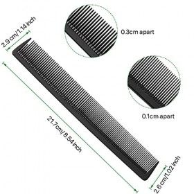 3 Pièces Peigne de Coupe de Cheveux en Fibre de Carbone Fine et Peigne à Cheveux à Dents Standard Peignes Antistatiques Résis
