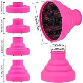 HAOMEEDUO Diffuseur Sèche-Cheveux en Silicone Diffuseur Cheveux Bouclés Couverture de Sèche-cheveux en Silicone Diffuseur Sèc