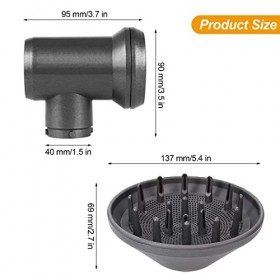 Diffuseur et Adaptateur pour Dyson Airwrap Styler HD03 HD08 HS01 HS03 HS05, Modèles Universels, pour Coiffure Cheveux Bouclés