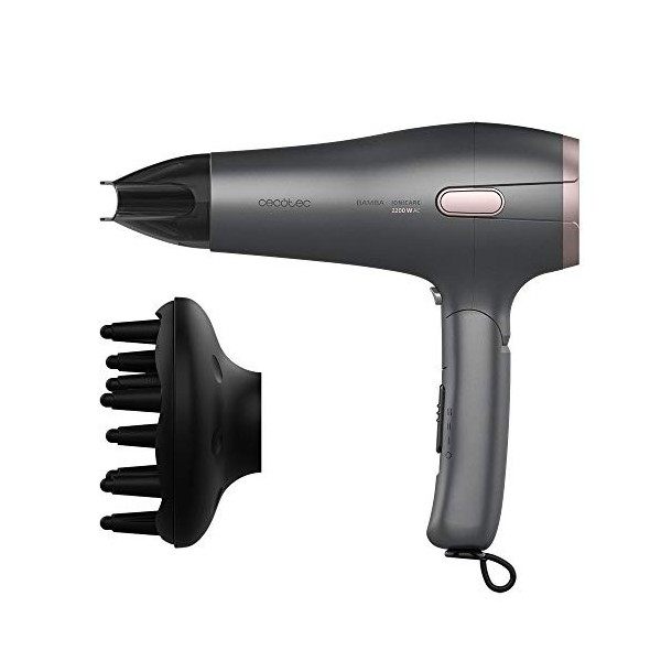 Cecotec Sèche-cheveux ionique Bamba IoniCare 5250 EasyCollect Pro. 2100 W, Ions réels, Embout concentrateur, Diffuseur, Fonct