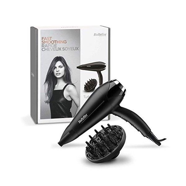 BaByliss Sèche-Cheveux Turbo Smooth 2200 avec Technologie Ionique et Céramique