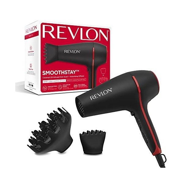 Revlon Sèche-cheveux rapide et léger RVDR5823, 2000W couleur noir
