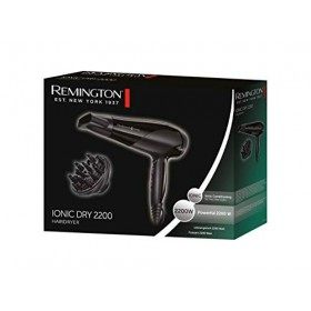 Remington Sèche-cheveux Ionique [Puissant & Léger] Ionic Dry Noir 2200W, coiffage délicat en douceur & répartition uniforme 
