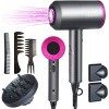 flintronic Professionnel Sèche-Cheveux Ionique, 2000W Sèche Cheveux, 3 Modes Réglables avec 3 Diffuseur Magnétique Convient p