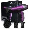 Basuwell Sèche Cheveux Professionnel 2100W, Ionique/Infrarouge Iointain Salon Sèche-Cheveux avec Diffuseur,Peigne et Buse, Pu