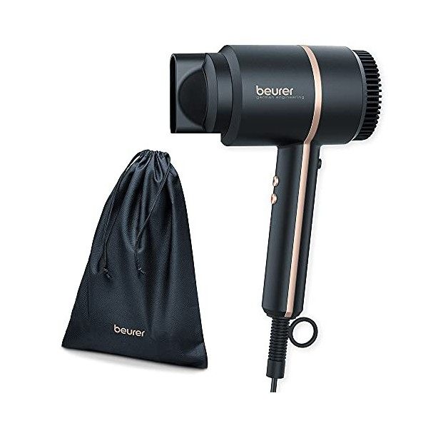 Beurer HC 35 sèche-cheveux compact avec fonction ionique pour des cheveux brillants et lisses, embout concentrateur inclus, 1