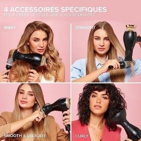 Bellissima Sèche Cheveux Professionnel Ionique Anti Frisottis - Contrôle Numérique de la Chaleur, Super Silencieux - Lisse, O