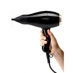 Elchim 3900 Healthy Ionic Black & Gold - Sèche-cheveux professionnel, silencieux, léger et facile à utiliser pour des cheveux