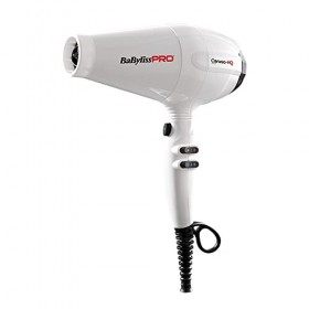 BaByliss PRO BAB6970WIE - Sèche-cheveux Professionnel Ionique - Caruso HQ - 2400 W Moteur AC - Embouts concentrateurs - Blanc
