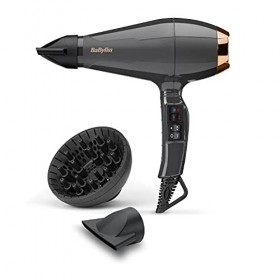 BaByliss 6719DE Italian Air Pro 2200 Sèche-cheveux ionique 2&nbsp;buses Gris anthracite & Lisseur Super Smooth 235 avec Technologi