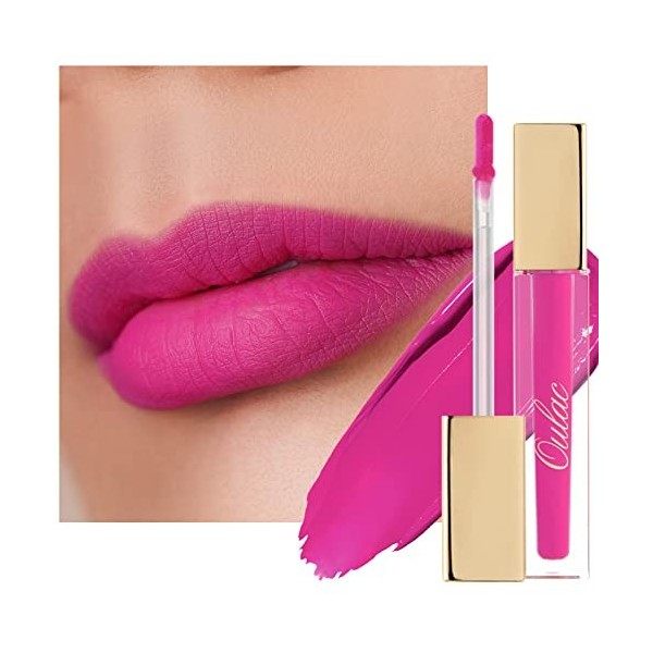 OULAC Encre à Lèvres Liquide Mate, Waterproof No Transfert Rouge à lèvres,Tenue Longue Durée, Haut pigmenté, résistant à la t...
